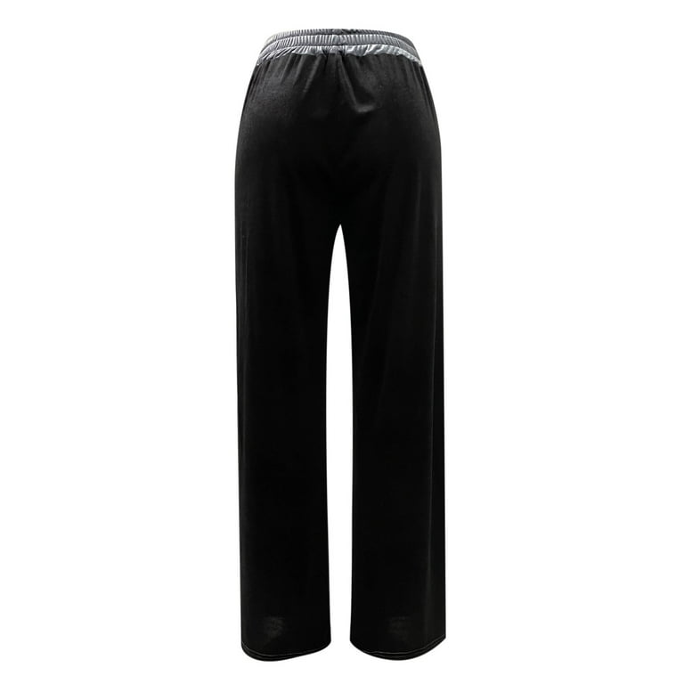 Eashery Pants for women Casual High Waisted Athleisure Pant Women Pants  (Print Color,Black,XL) 