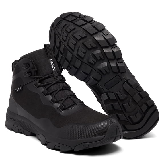 Men Hiking Boots Breathable Outdoors Mid Ankle Walking Shoes Lightweight Mountaineering Shoes  for Trekking, Camping
