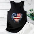 thumbnail image 4 of Aloohaidyvio American Flag Tank Tops Women July 4th Red White Blue Stars Glitter Patriotic Shirt Independence Day Tank Vests, 4 of 5