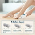 thumbnail image 6 of Callus Remover for Feet, Electric Foot File Rechargeable Foot Scrubber Pedicure Tools for Feet Electronic Callus Shaver Waterproof Pedicure kit for Cracked Heels and Dead Skin with 5 Roller Heads, 6 of 7