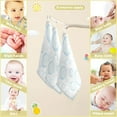 thumbnail image 5 of Baby Gauze Towels for Kids Soft Handkerchief Newborn 100% Cotton Bubble White Absorbent 12x12 Inch 3 Pack, 5 of 7