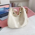 thumbnail image 5 of Large Capacity Woman Canvas Messenger Bag for Traveling and Commuting - Beige Shoulder Bag, 5 of 5