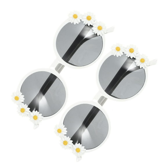 HOOWIFFY 2Pcs Unique Flower Eyeglass Props with Playful Design for Adults Party Accessory and Photo Booth Fun