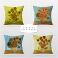 thumbnail image 1 of 3S Brother'S World Classic Art Masterpiece Series Set Of 4 Hidden Zipper Cushion Covers Vincent Van Gogh Self Sunflowers - 12" to 30" Sizes Art Home Décor Printed On Both Sides Each Size (30"Wx30"L), 1 of 6