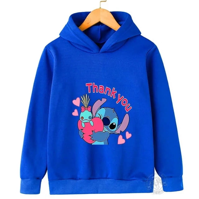 Printemps Automne Disney Stitch Mode de Rue Chandail pour Garçons et Filles Chandail de Sport pour Enfants Extérieur Enfants Chandail à Capuchon Couleur de l'Image5 100