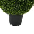 thumbnail image 4 of Vickerman 36" Artificial Boxwood Teardrop Shaped Bush, Black Plastic Pot., 4 of 6