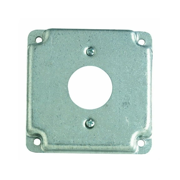 Thomas & Betts 4" Square Cover Plate - Single Outlet, 1 Gang - Pack of 1