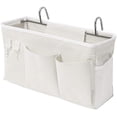 thumbnail image 1 of Bolsa de cama organizadora con gancho de alambre bolsa colgante bolsa de almacenamiento de cama alta para libros, revistas, teléfonos móviles, almacenamiento de auriculares en la cama (blanco) Vhermosa LKX-1433, 1 of 4