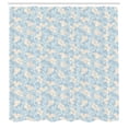 thumbnail image 2 of Ambesonne Floral Shower Curtain, Monochrome Cherry Blossoms, 69"Wx84"L, Pale Cadet Blue Champagne, 2 of 4