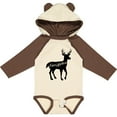 thumbnail image 3 of Inktastic Pennsylvania Black Deer Silhouette Boys or Girls Long Sleeve Baby Bodysuit, 3 of 5