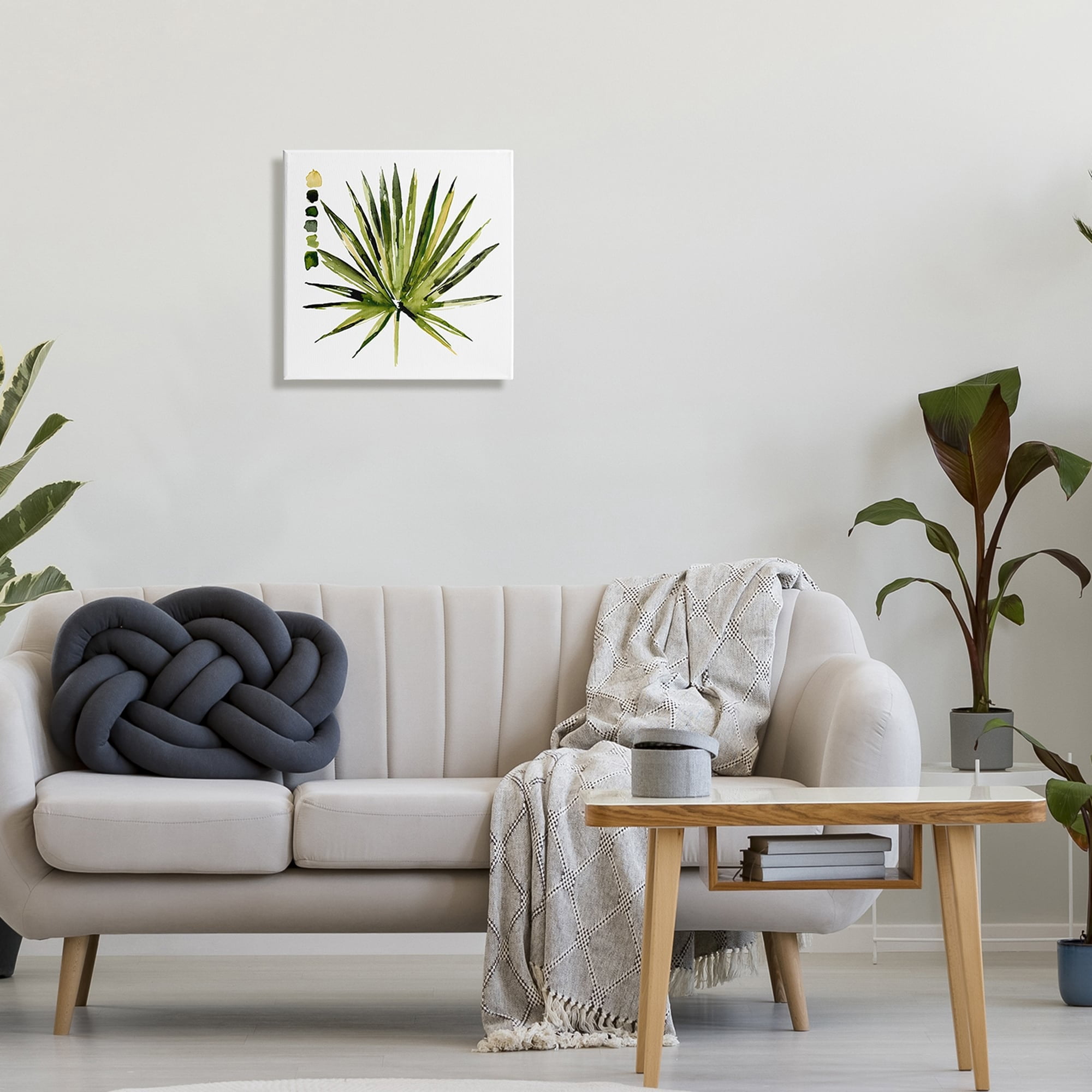 Stupell Industries Succulent Aloe Plant Spiky Leaves Abstract Paint Scale,17 x 17, Design by Jennifer Paxton Parker