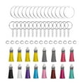 thumbnail image 2 of 64 Pcs Acrylic Transparent Discs Blank Keychains Circle Key Chains and Tassel Pendant Keyring for DIY Project Crafts, 2 of 10