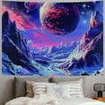 thumbnail image 2 of PRATYUS Planet Tapestry  Mountain Tapestry Galaxy Space Tapestry Fantasy Landscape Tapestry Nature Plants Tapestry Wall Hanging Decor for Bedroom Painting, 2 of 6