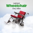 thumbnail image 4 of Culver Mobility -KANO- (only 35lbs) Foldable Electric Wheelchair, Travel Size, User-Friendly - Red, 4 of 9