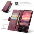 thumbnail image 3 of CaseMe Leather For Samsung Galaxy A17 Wallet Case with RFID Blocking, For Samsung Galaxy A17 Case Wallet for Women Men Card Holder Magnetic Clasp Kickstand Folio Case,Wine Red,For Galaxy A17, 3 of 11