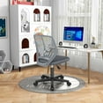 thumbnail image 2 of Costway Height-adjustable Ergonomic Kids Desk Chair with Universal Casters Working Chair Grey, 2 of 10