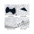 thumbnail image 6 of CARETOO Newborn Boy Clothes Set Infant 4Pcs Outfits Long Sleeve Beret Suspender Pants Bowtie 0-18M, 6 of 6