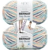 Bernat Baby Blanket Yarn - Big Ball 10.5 oz - 2 Pack with Pattern Cards in Color Mini Succulents