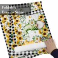 thumbnail image 6 of Watercolor Gnome Sunflower Daisy Placemats Set of 6,Wipeable Washable Table Mats for Dining Tables, Black White Buffalo Wood Place Mats for Kitchen Event Party Tabletop Decor, 6 of 9