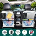 thumbnail image 5 of Pastel waves stormy sunset art Back Seat Cover + Pocket Storage Organizer, 243 Pack Multifunctional Kick Mats Backseat Protector, 5 of 5