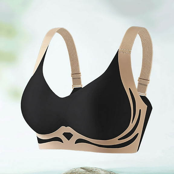 Women's Wireless Bra With Seamless Smooth Comfort Wirefree T Shirt Bra Tan Sports Bra Sports Bra Non Removable Pads Bras for Women Packs Sports Bras with Padding Mesh Sports Bra Super Bra Small Sports
