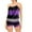 Purple, variant on WREESH Womens Two Piece Swimsuit Tankini with Chest Pad Without Underwire Print Patchwork Swimming Trunks Split Swimsuit Beach Bathing Suit Blue