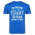 thumbnail image 2 of Instant Message - Im Holding A Beer - Mens Short Sleeve Tee Shirt, 2 of 6