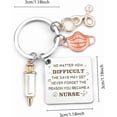 thumbnail image 2 of Nurse Graduation Gift Keychain Women Nurses Week Appreciation Presents Stainless Steel Jewelry, 2 of 6