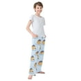 thumbnail image 4 of FORMRS Kids Pajama Pants with Pockets Size 13-14Y Boys Lounge Sleep Bottoms, Blueberry Pancake Pattern, 4 of 8