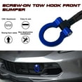 thumbnail image 3 of Xotic Tech Sport Track Racing Style CNC Aluminum Screw-on Tow Hook Front Bumper Compatible with Mazda 3 6 CX-5 MX-5 or Cadillac XLR or Chevrolet Corvette (Blue), 3 of 8