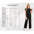 thumbnail image 6 of MINTREUS Two Piece Lounge Sets for Women Fall Short Sleeve Travel Vacation Outfits Set with Pocket and Wide Leg Pants, 6 of 8