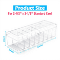 thumbnail image 5 of 2Pcs Trading Card Storage Box, Card Storage Box Plastic, Trading Card Case with Removable Dividers, for Standard Card, 5 of 8