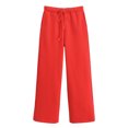 thumbnail image 4 of HH TRAF Pantalones rectos de terciopelo con cinturón y cintura elástica de tres colores a la moda para mujer, elegantes pantalones casuales de calle para mujer, 4 of 4
