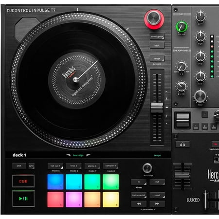 Hercules DJ DJControl Inpulse T7 2-Channel Motorized DJ Controller Black