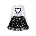 thumbnail image 1 of Girls Dress Daisy Embroidered Long Sleeve Black White Party Dress Smile 7 Years, 1 of 1