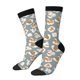 thumbnail image 1 of Balery White Popcorn Calcetas Largas con Estampado para Hombre y Mujer – Suaves y Transpirables, Talla Única (US 5-11), 1 of 6