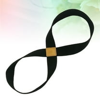 Worgeous Black Yoga Strap Belt 1 Set Fitness Stretch Strap for Gym Rope Exercise Leg Waist Unlimited Tension Band