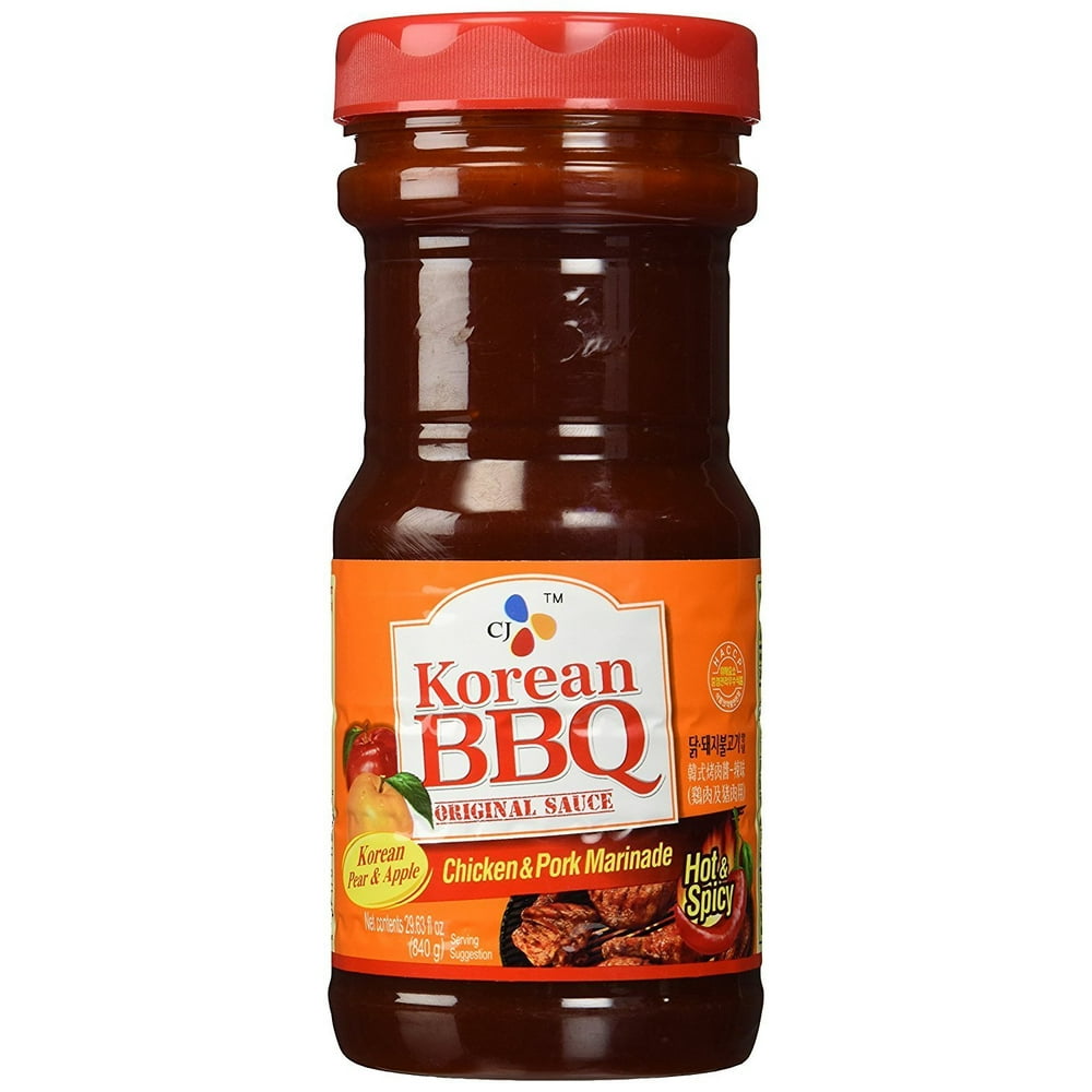 (Hot&Spicy) CJ Korean BBQ Original Sauce Chicken & Pork Marinade 29.6