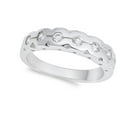 thumbnail image 4 of Clear CZ Round Bezel Stackable Wedding Ring .925 Sterling Silver Band White Female Size 6, 4 of 4