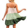 thumbnail image 3 of Robe Débardeur Colorée Sexy à Bretelles Spaghetti Robe d'Été Femmes Robe de Plage Camisole Verte S, 3 of 6