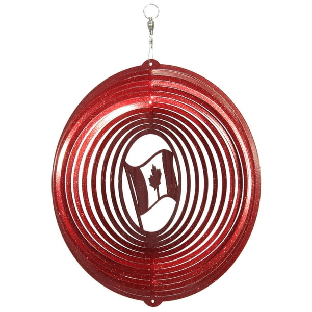 SWEN Products CANADIAN FLAG CIRCLE Swirly Metal Wind Spinner Walmart