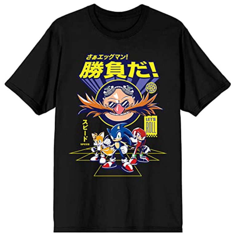 everyone LOGO BY VINCENT L/S TEE XL 新品 Sonic The Hedgehog Group Art Men's Black T-shirt-XL - Walmart.com