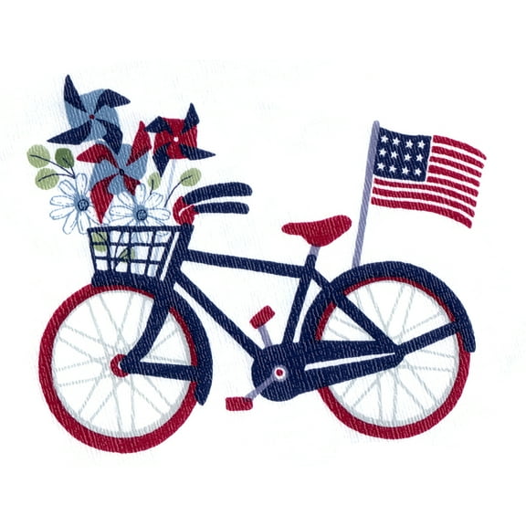 Patriotic Vinyl Tablecloth, Summer Print Party Decorations, Red White & Blue Indoor Outdoor Table Cover, 52 x 70