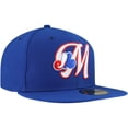 thumbnail image 3 of Men's New Era Blue Montreal Expos Cooperstown Collection Duo Logo 2.0 59FIFTY Fitted Hat, 3 of 6