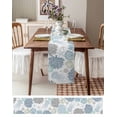 thumbnail image 3 of Blue Coastal Table Runner 108 Inches, Teal Coral Jellyfish Nautical Bed Runner Dresser Scarves Tabletop for Indoor Outdoor Parties/Ceremony/Banquet, 13"x 108", 3 of 8