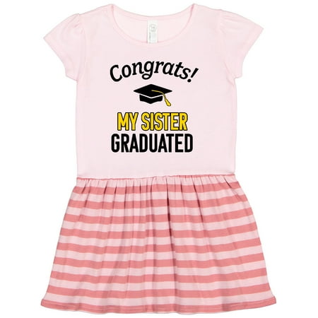 

Inktastic Congrats! My Sister Graduated with Cap Gift Toddler Girl Dress