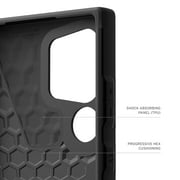 UAG Samsung Galaxy S24 Ultra Case 6.8 Civilian Black, Rugged Military Drop-Proof Impact Resistant Non-Slip Protective Cover