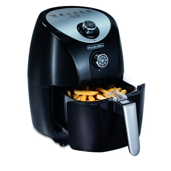 Proctor Silex 35055 Freidora de Aire con Canasta Antiadherente, Capacidad de 1.5 L, Ajuste de Temperatura, Potente Flujo de Aire, Indicadores Luminosos, Alimentación Saludable (Reacondicionado)
