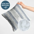 thumbnail image 3 of Americanflat 20"x20" Striped Pattern Throw Pillow with Premium Polyester - Navy, 3 of 8