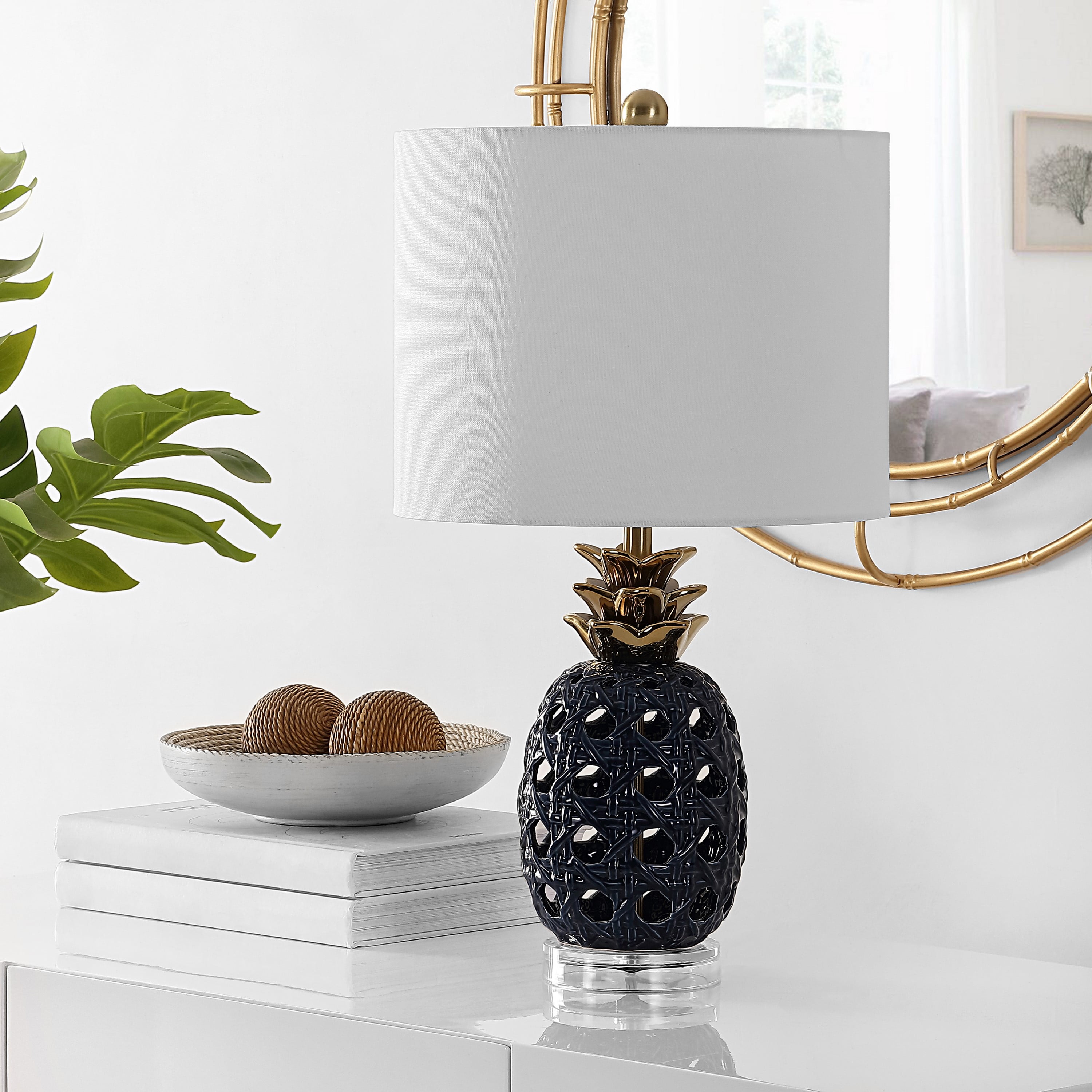 Safavieh Lighting Collection Sonny Pineapple Navy Blue 24inch Bedroom